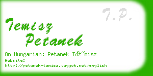 temisz petanek business card